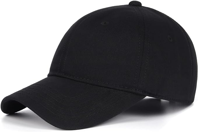 Zylioo Oversize XXL 100% Cotton Baseball Cap,Large Baseball Hat for Big Heads 23.5″-25.5″,Adjustable Plain Dad Cap