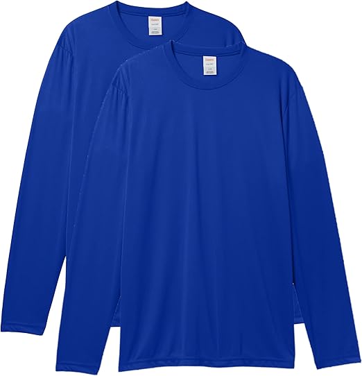 Hanes Sport Performance Long Sleeve T-Shirt, Performance Athletic Shirt, 2-Pack
