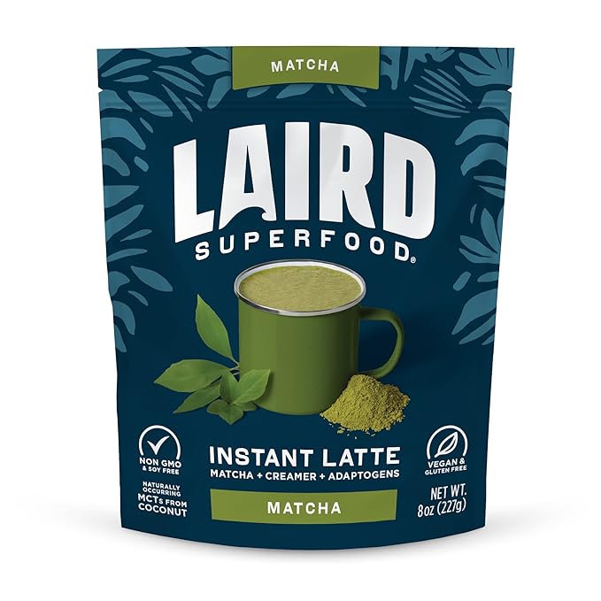 Laird Superfood Matcha Instant Latte with Adaptogens