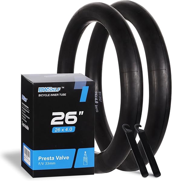 Fat Tire Bike Tube, 26 x 4.0 AV 35mm Schrader Valve/FV 33mm Presta Valve