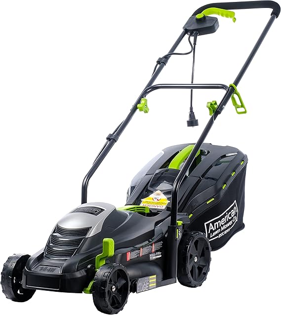 American Lawn Mower Company 50514 14″ 11-Amp Corded Electric Lawn Mower, Black