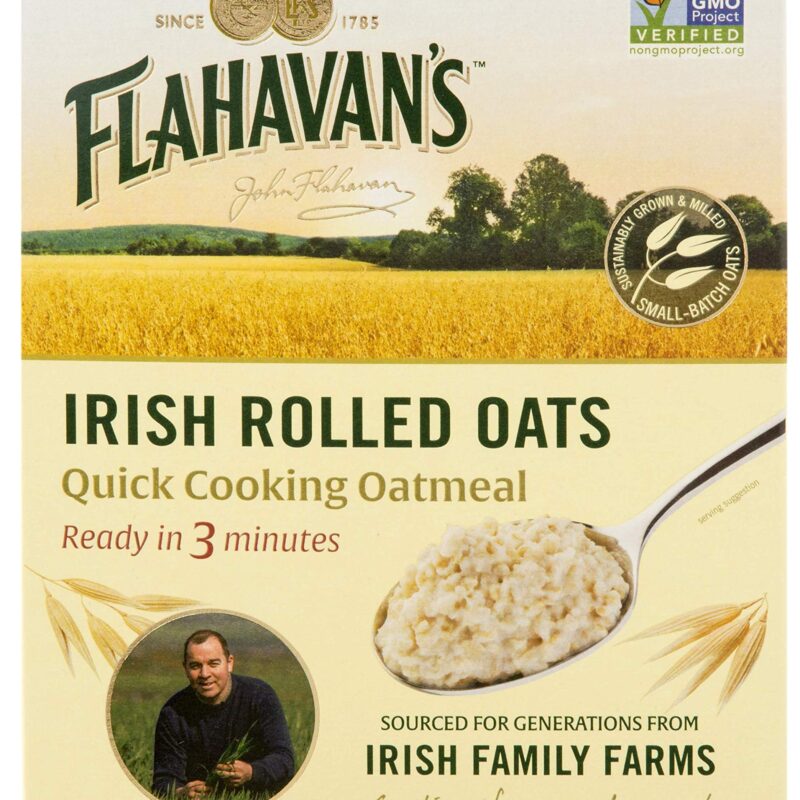 Flahavan’s Quick Cooking Oatmeal 16 Pack of, irish rolled oats, 96 Ounce, (Pack of 6)
