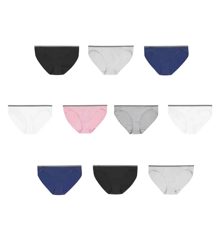 Hanes Women's Stretch Cotton Bikini Underwear, 10-Pack