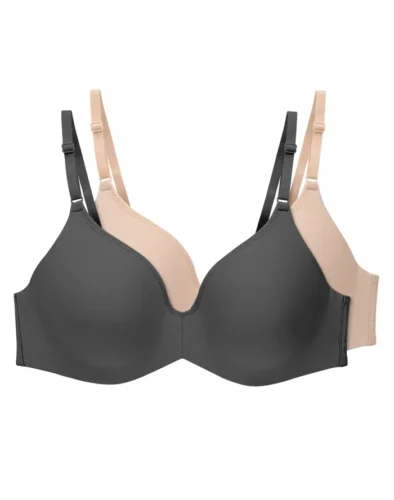 Hanes Invisible Look Women's Underwire T-Shirt Bra, 2-Pack