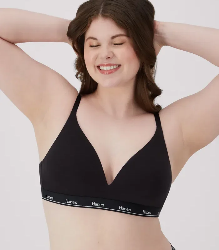 Hanes Originals Women's Contour Bra, Moisture-Wicking Stretch Cotton