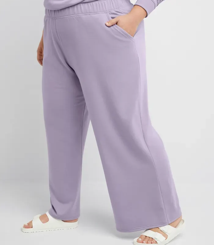 Hanes Originals Women's Fleece Palazzo Pants, 28.5" (Plus Size)